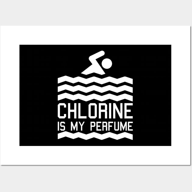 Swimming Gift Design Coach Swim Team Chlorine If My Perfume Print Wall Art by Linco